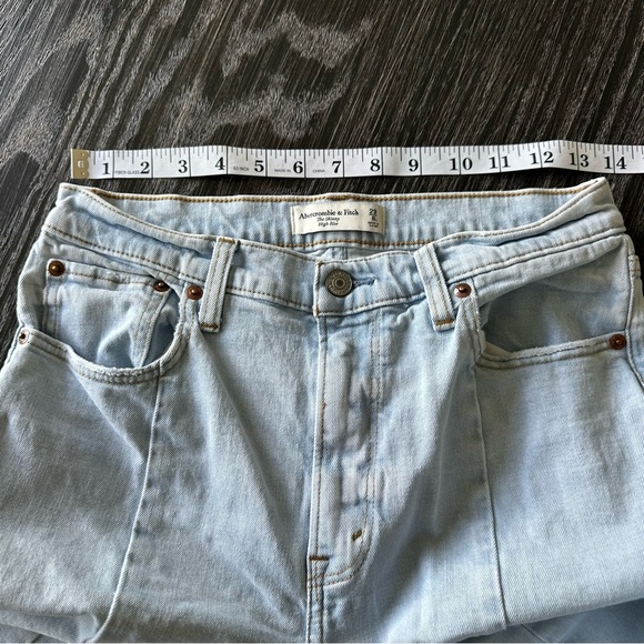 Abercrombie & Fitch The Skinny High Rise 90s Split Hem Denim Jean, 29/8 Long - Picture 8 of 12